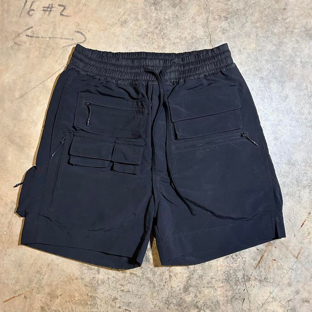 Whoisjacov Men's Black and Navy Shorts